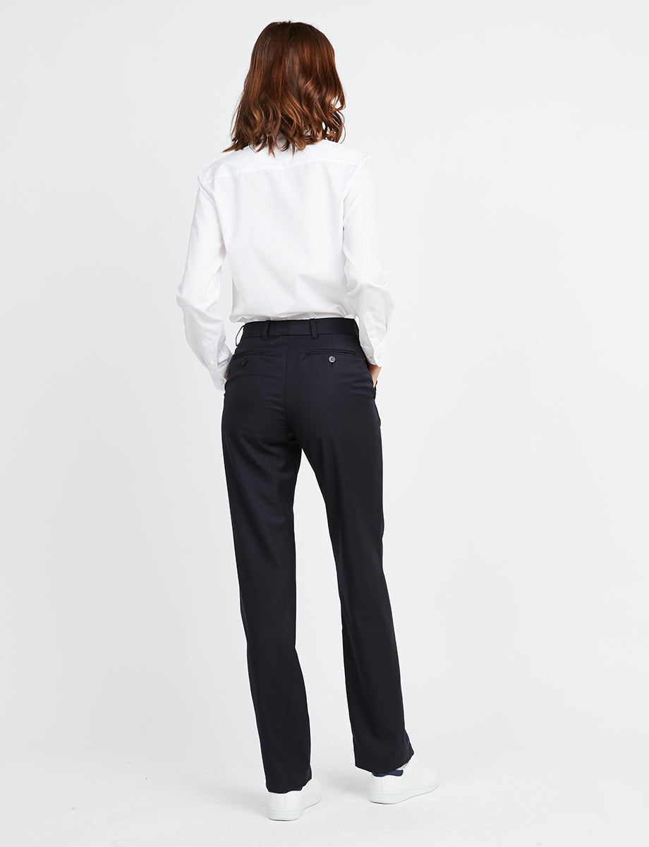 1qty NEW  / Pantalon Francisco en laine -  Blue Dark