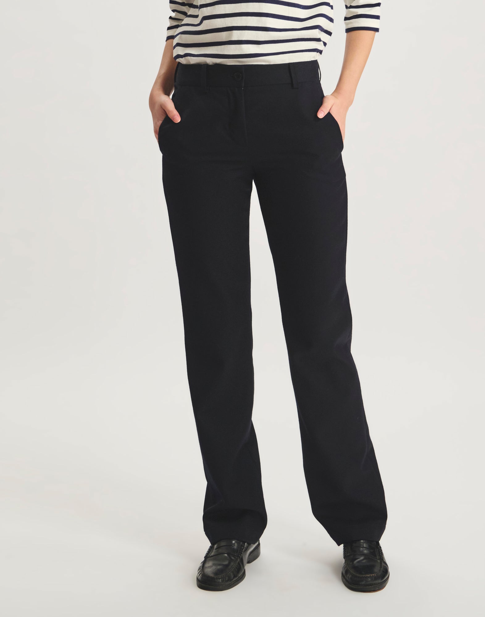 4qty NEW  / Pantalon Francisco en laine -  Blue Dark