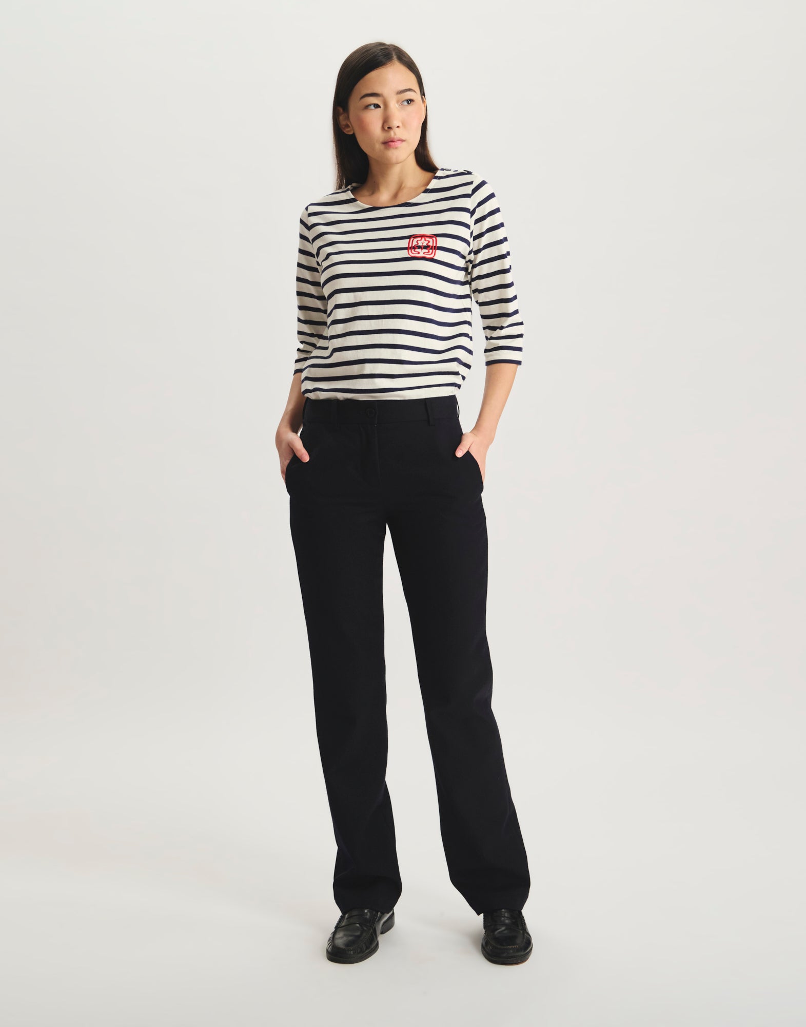 4qty NEW  / Pantalon Francisco en laine -  Blue Dark