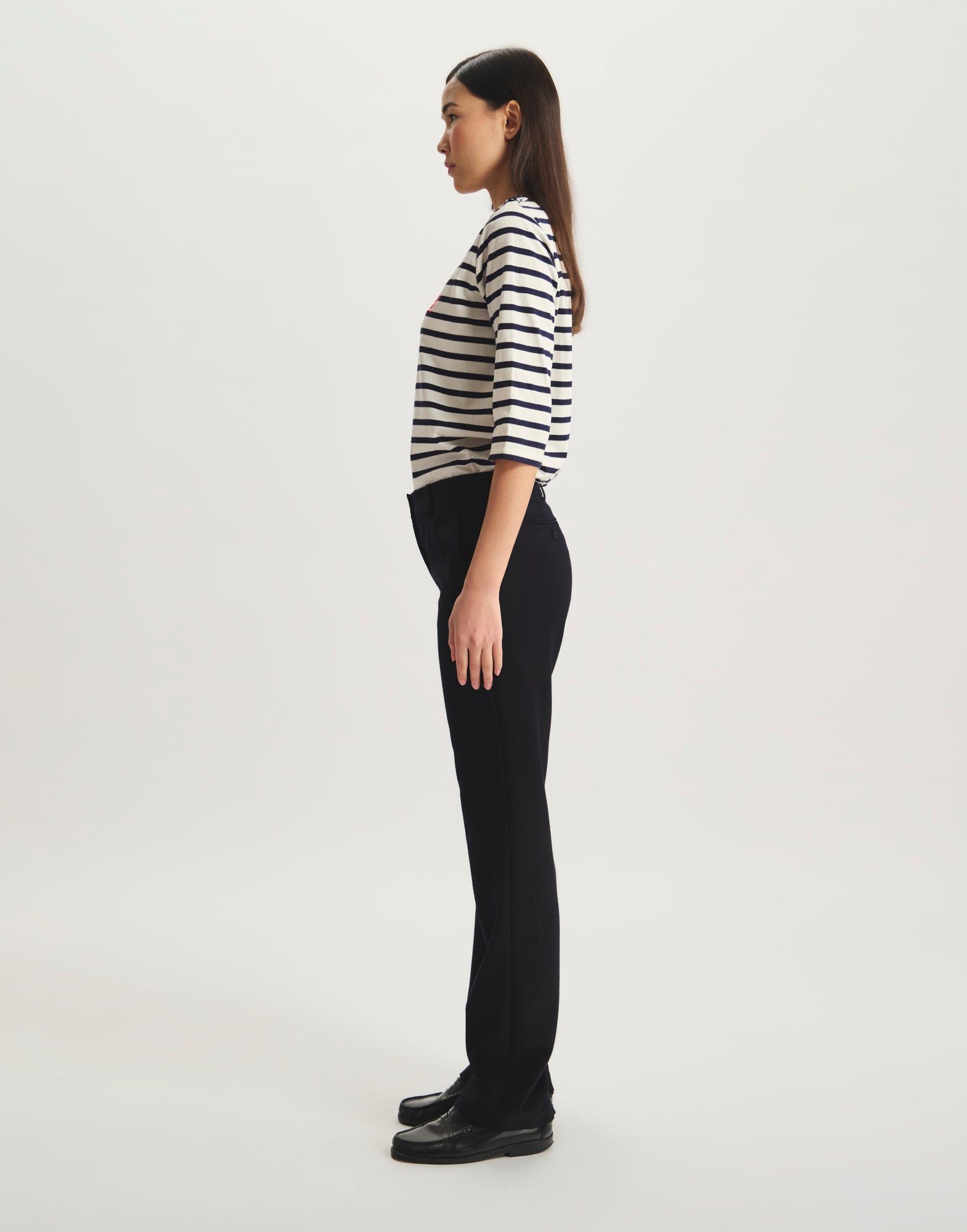 4qty NEW  / Pantalon Francisco en laine -  Blue Dark