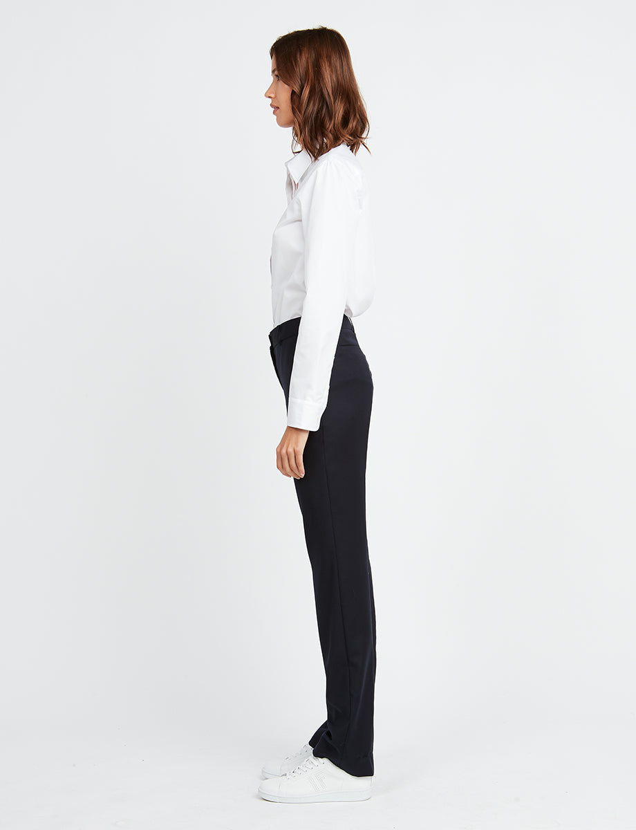 1qty NEW  / Pantalon Anatole en laine -  Blue Dark