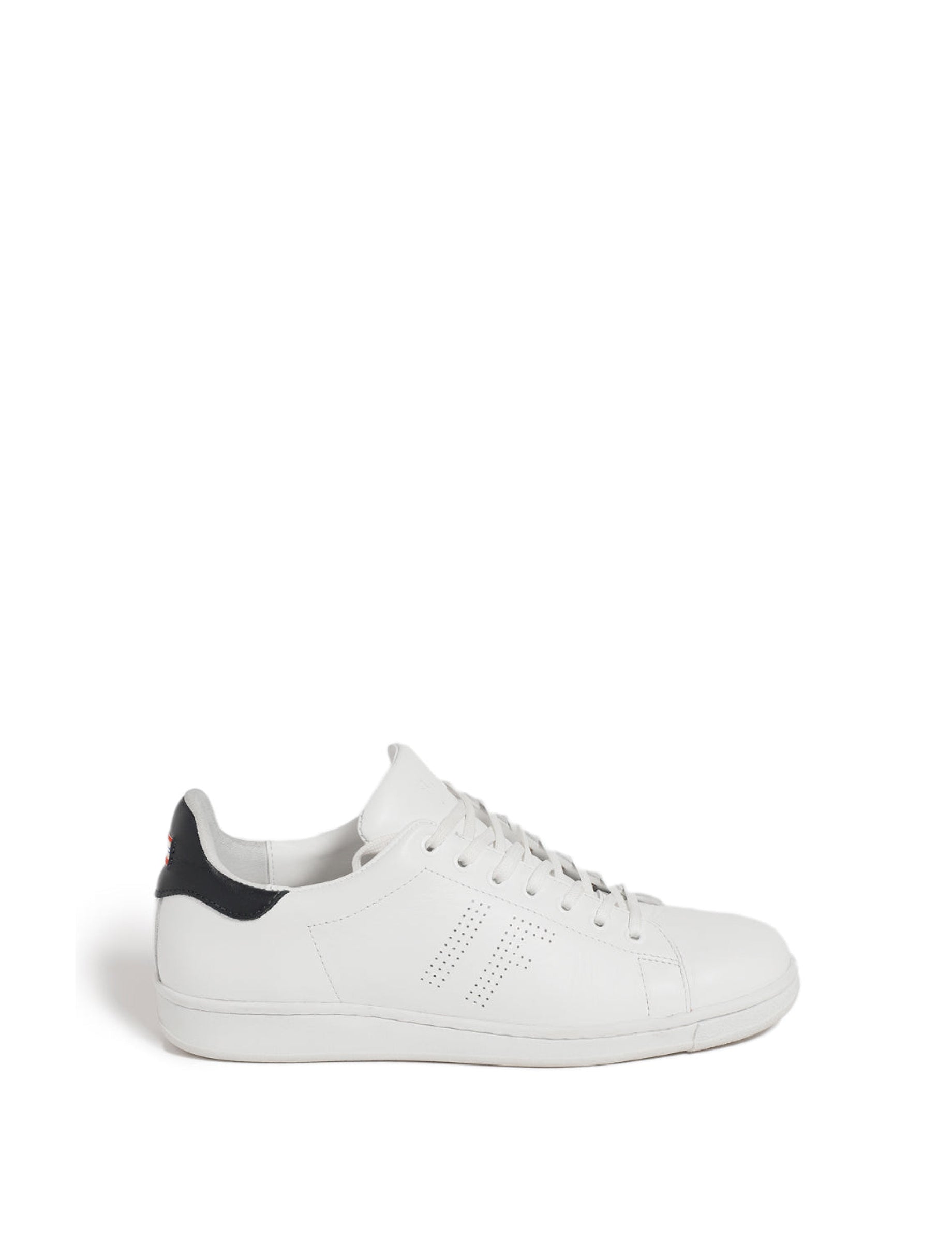 96qty NEW  / Baskets Charly en cuir -  White Blue