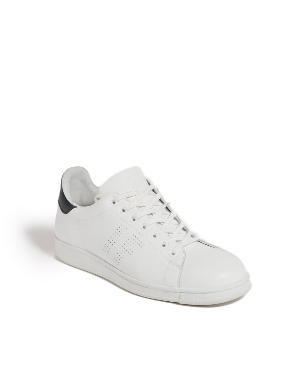 96qty NEW  / Baskets Charly en cuir -  White Blue