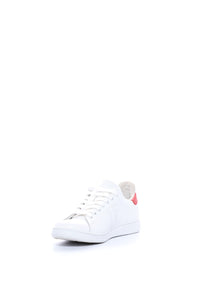 64qty NEW  / Baskets Charly en cuir -  White Red