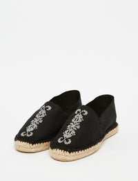 33qty NEW  / Espadrilles Auriane -  Black Ecru