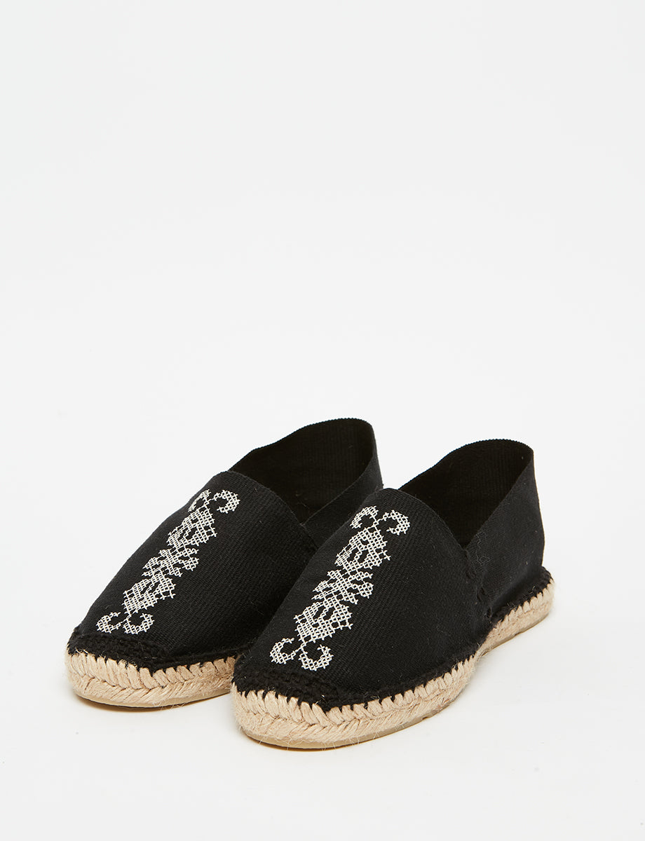 33qty NEW  / Espadrilles Auriane -  Black Ecru