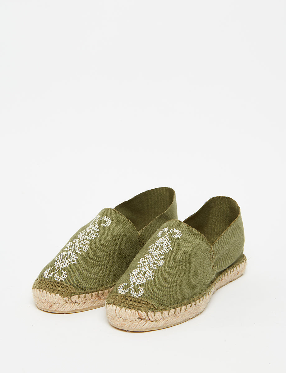 49qty NEW  / Espadrilles Auriane -  Khaki Ecru