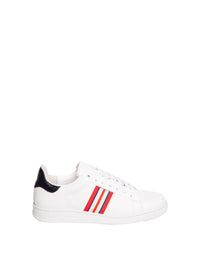 76qty NEW  / Baskets Charly en cuir -  White Multicolore