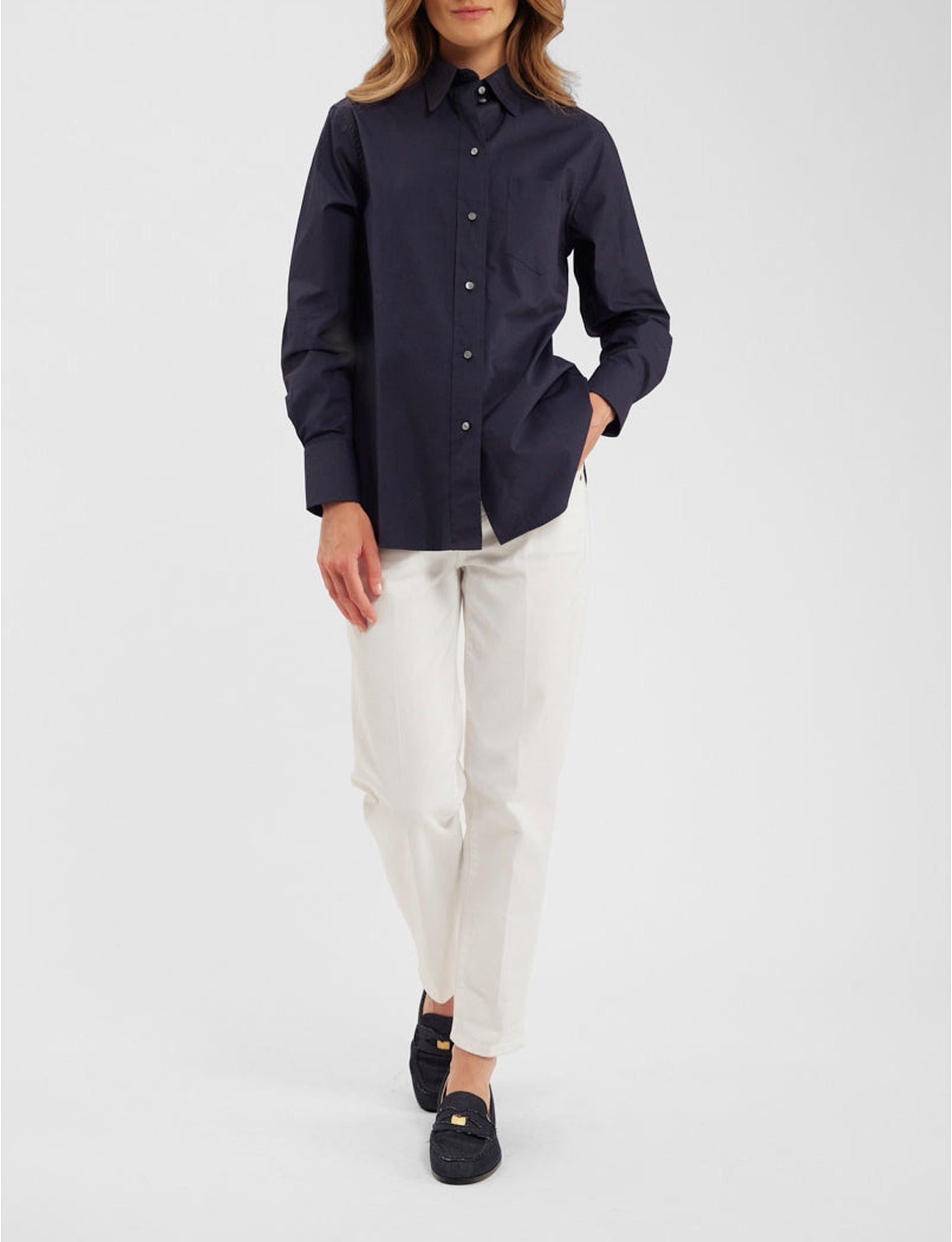 2qty RELIQUAT 50€ 25%  / Chemise droite Maureen - Blue Navy