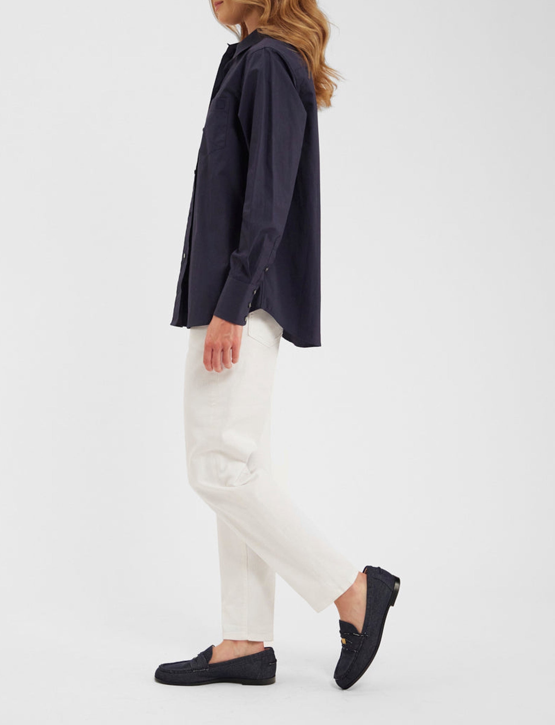 2qty RELIQUAT 50€ 25%  / Chemise droite Maureen - Blue Navy