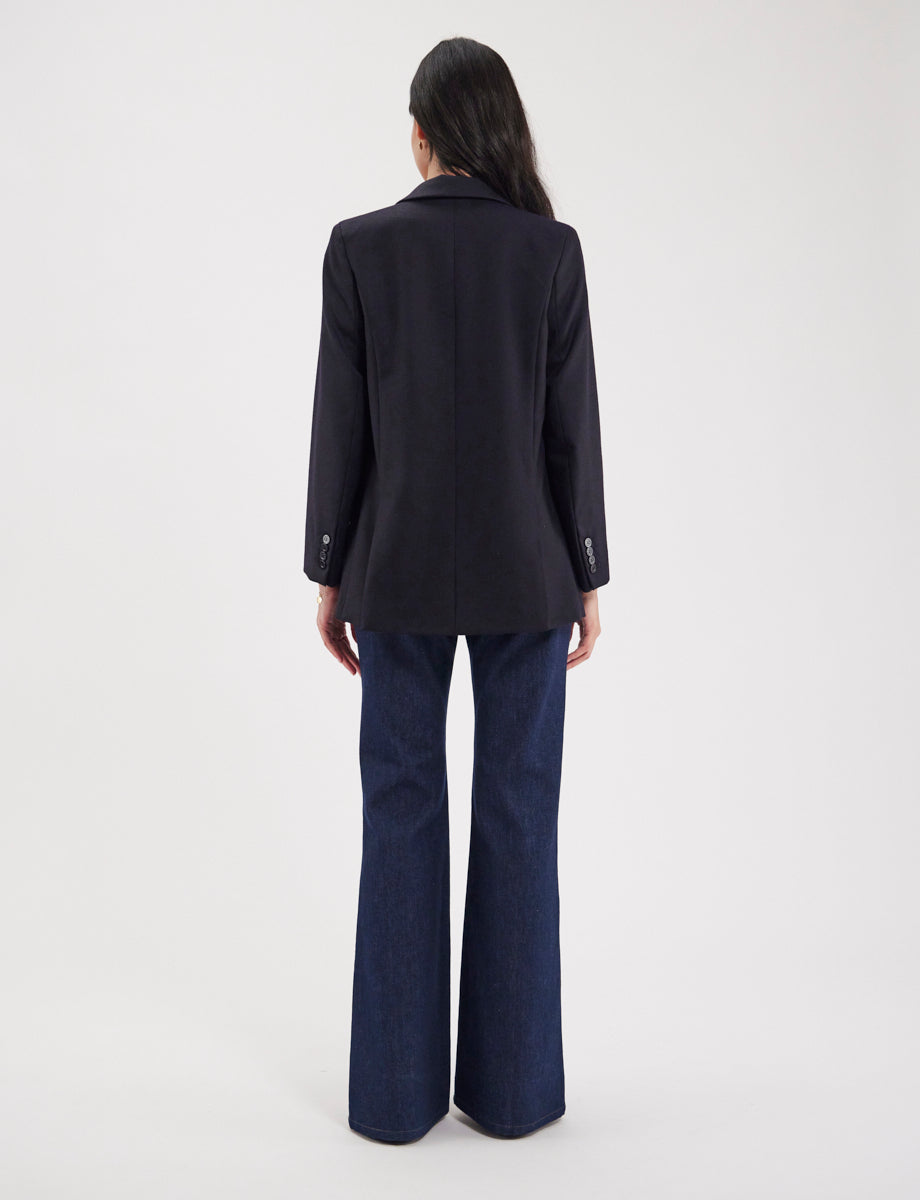 2qty RELIQUAT 90€ 100%  / Blazer Bruna en laine - Blue Dark