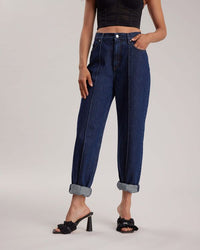 Jean mom Ira - Dark Navy