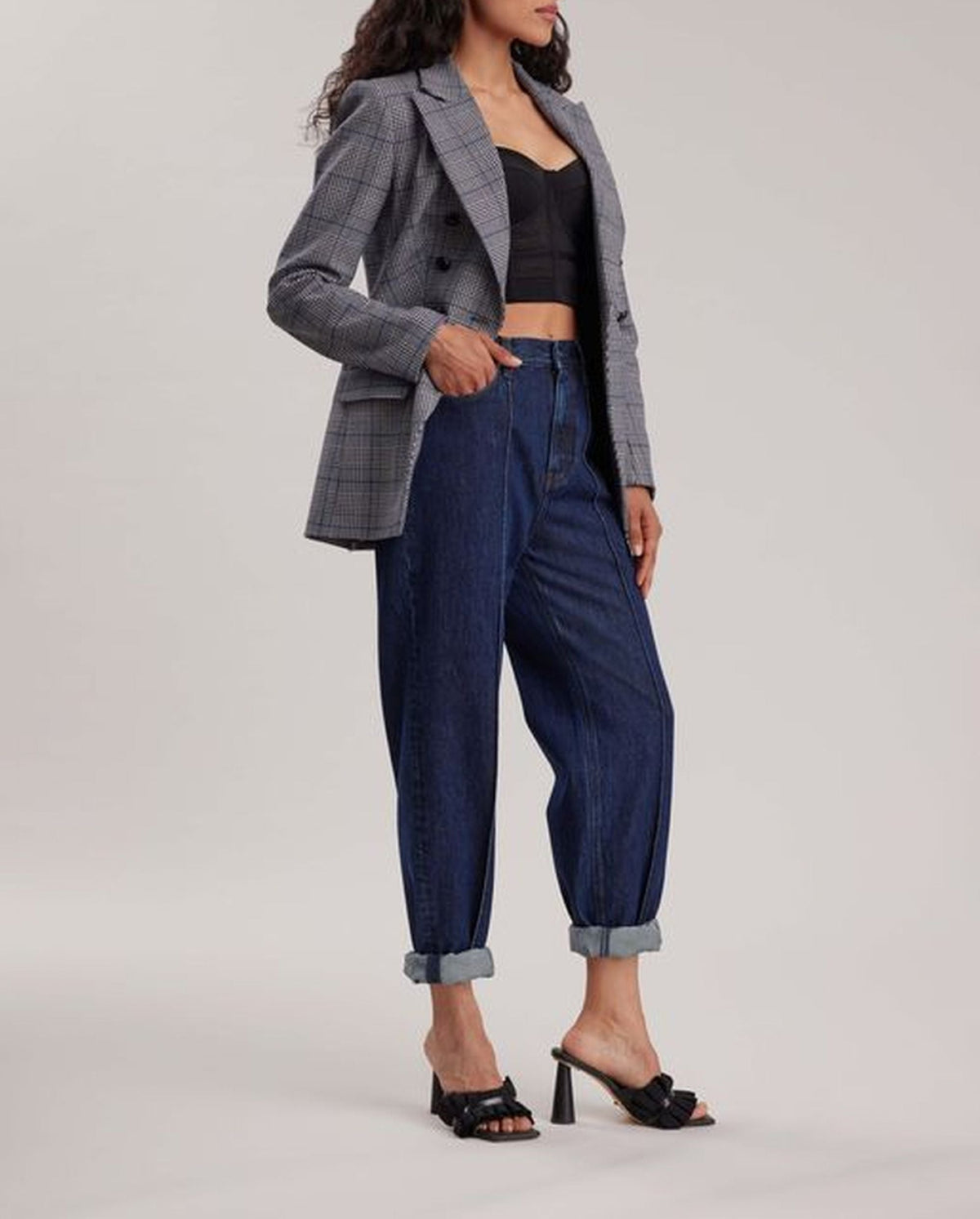 Jean mom Ira - Dark Navy
