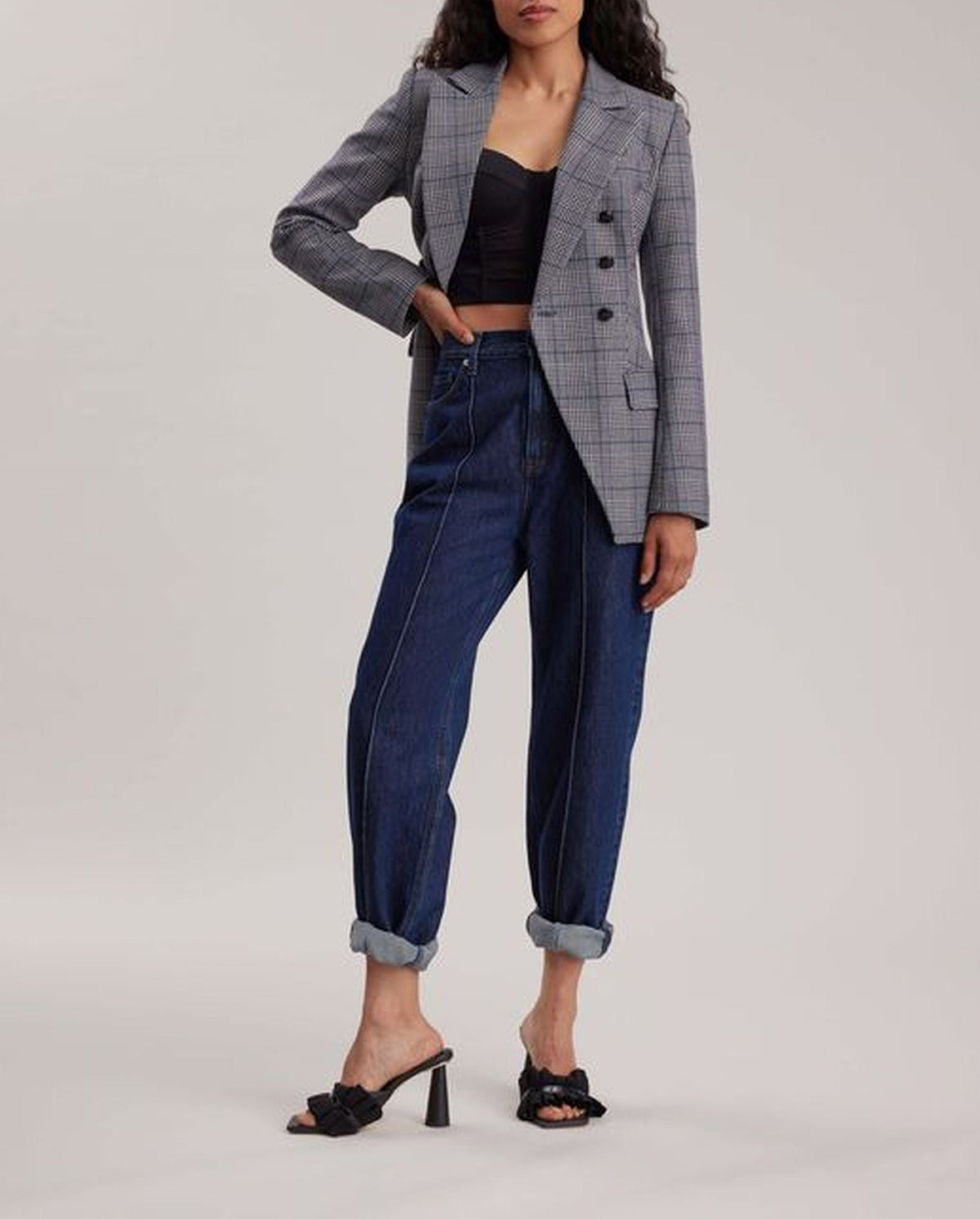 Jean mom Ira - Dark Navy