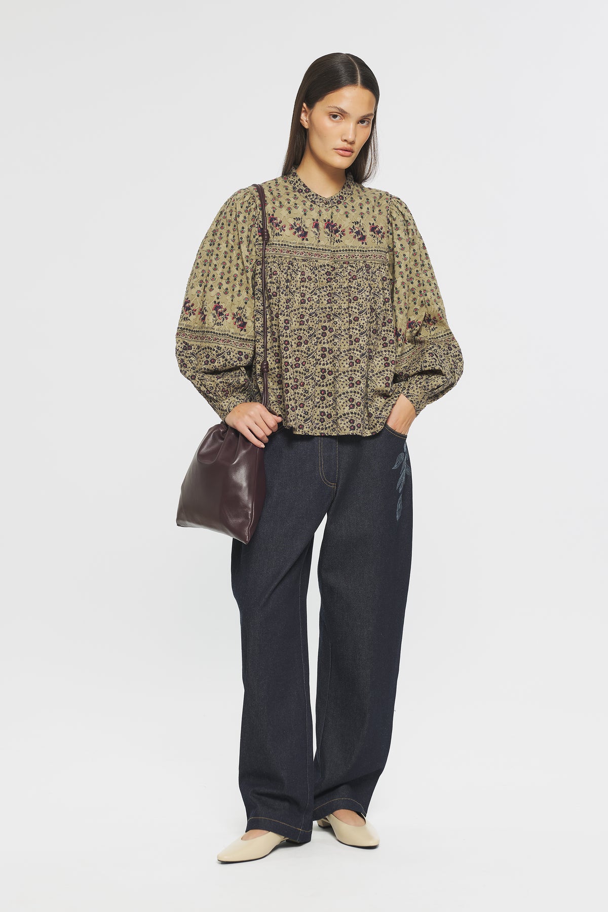 Blouse imprimée Irina - Kaki