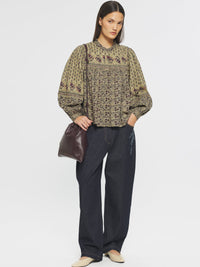 Blouse imprimée Irina - Kaki