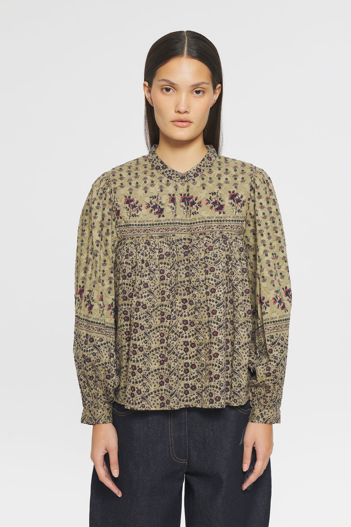 Blouse imprimée Irina - Kaki