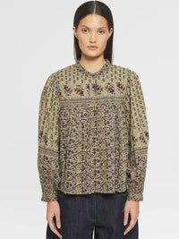 Blouse imprimée Irina - Kaki