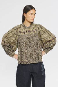 Blouse imprimée Irina - Kaki