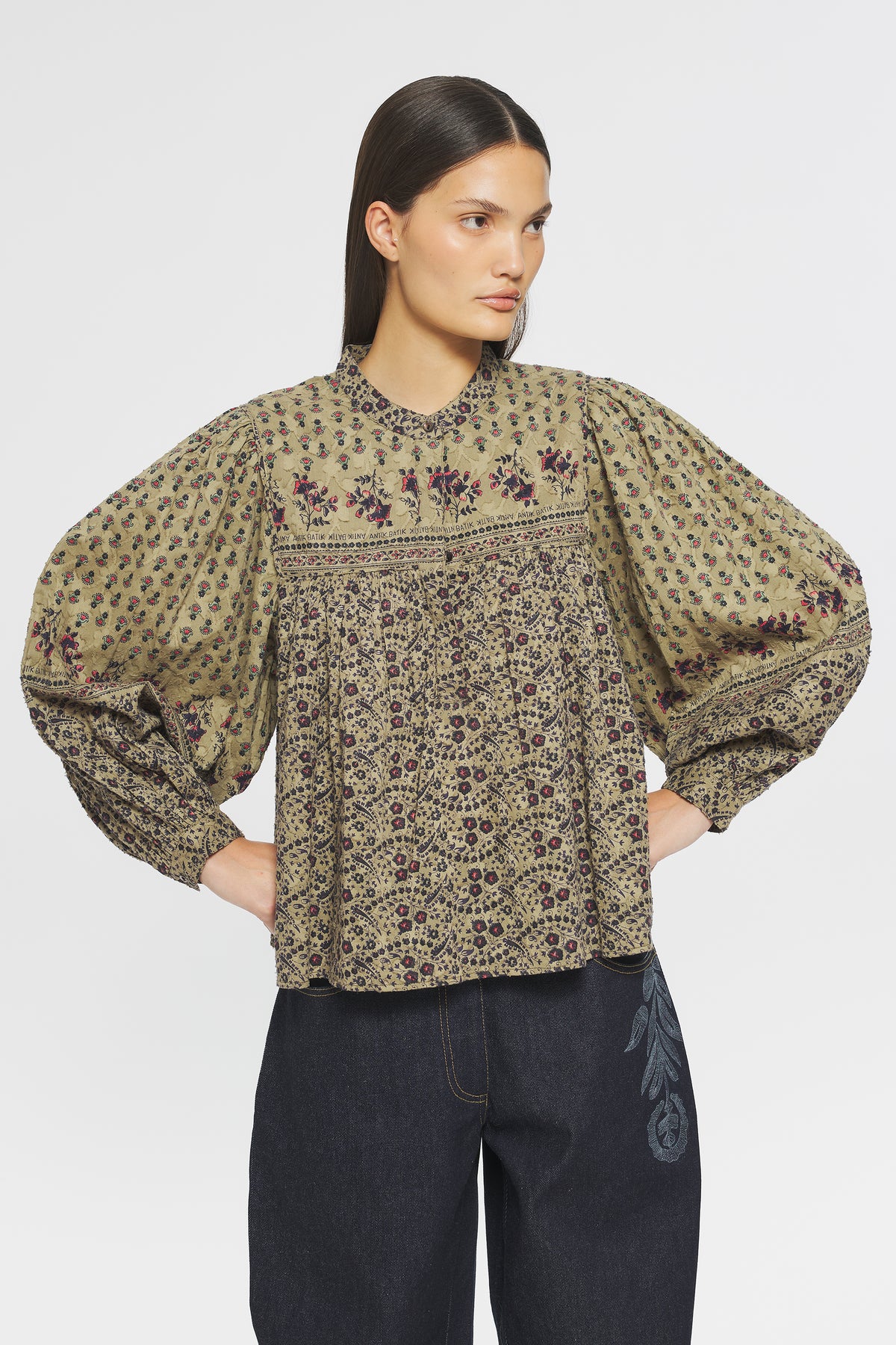 Blouse imprimée Irina - Kaki
