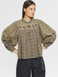 Blouse imprimée Irina - Kaki