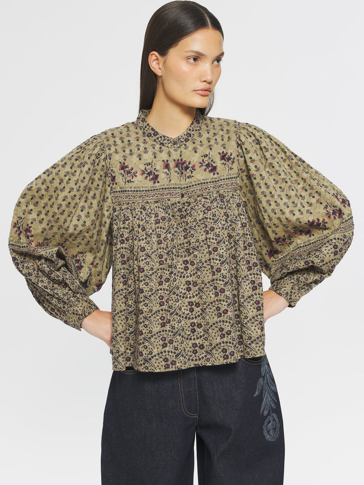 Blouse imprimée Irina - Kaki