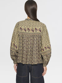 Blouse imprimée Irina - Kaki