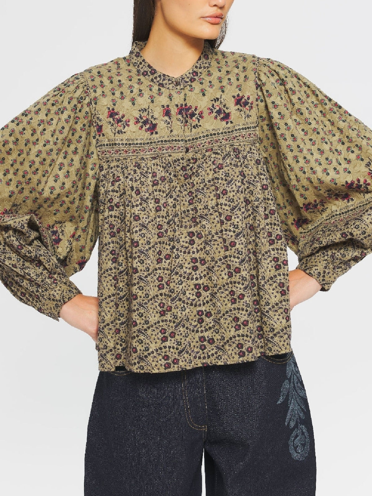 Blouse imprimée Irina - Kaki