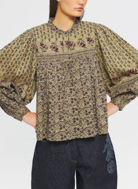 Blouse imprimée Irina - Kaki