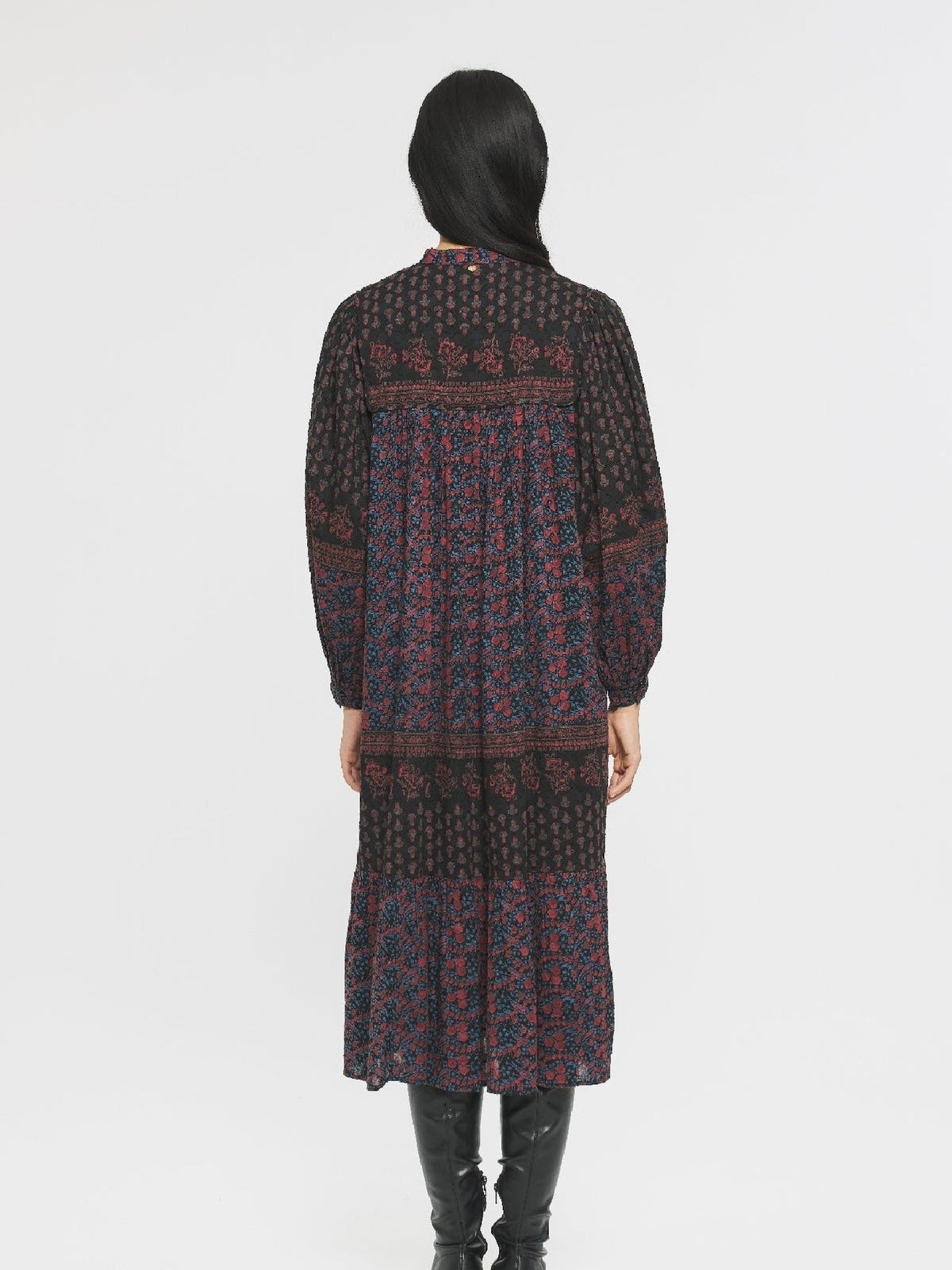 Robe longue imprimé Irina - Black