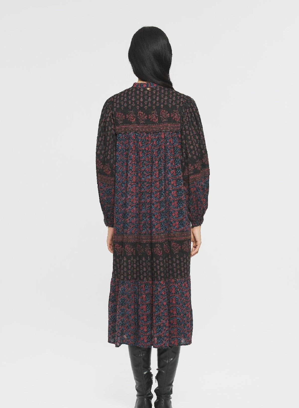 Robe longue imprimé Irina - Black