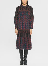 Robe longue imprimé Irina - Black