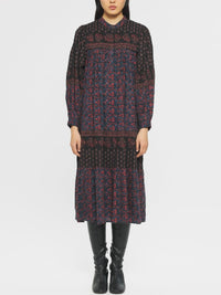 Robe longue imprimé Irina - Black