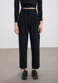 Fitted Irma trousers - Black