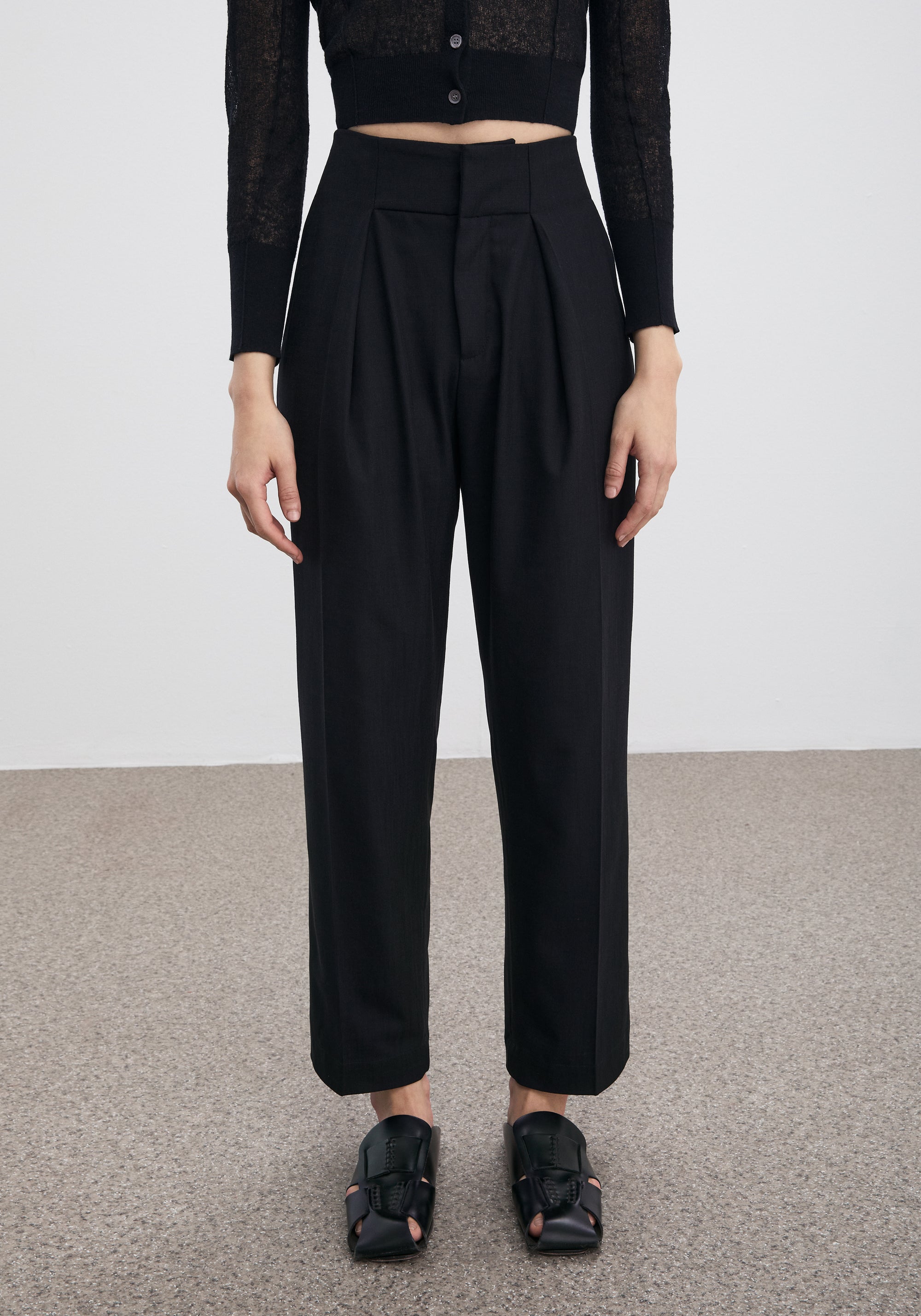 Fitted Irma trousers - Black