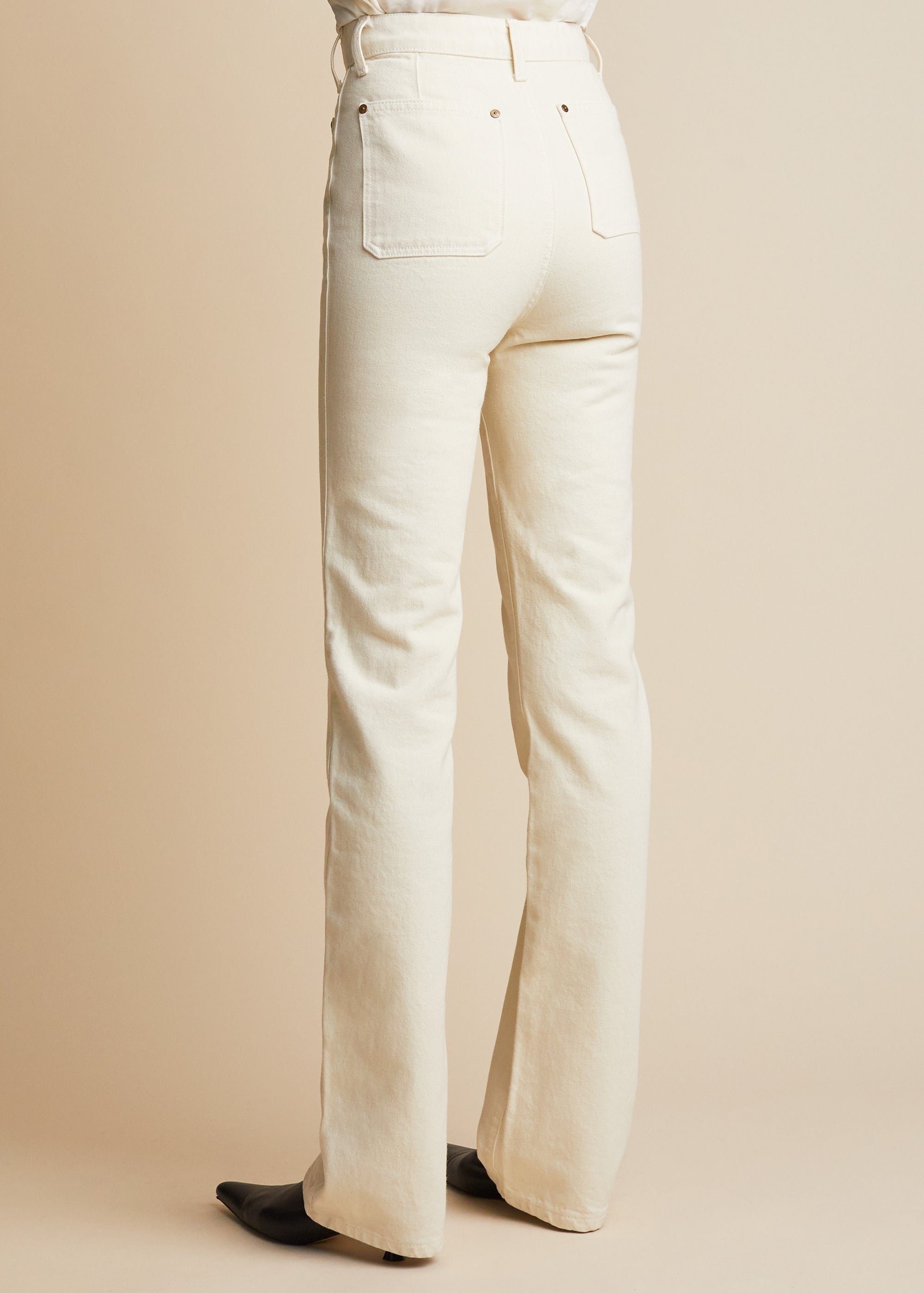 Isabella jeans - Ivory Rigid