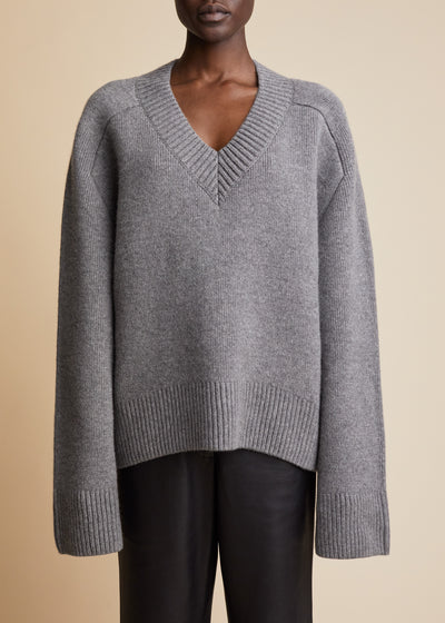 Isabelle sweater in cashmere - Stone