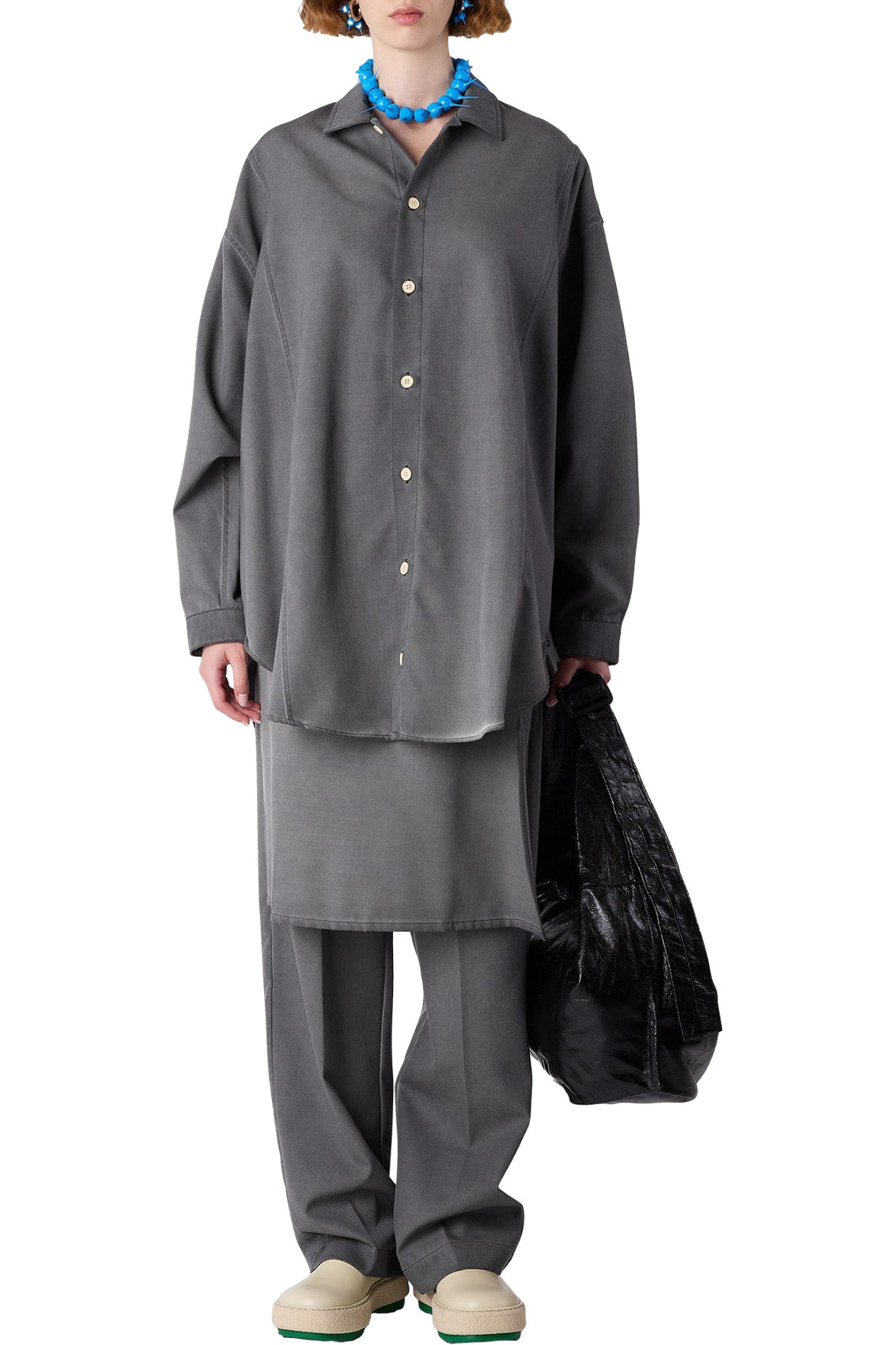 Wool skirt trousers - Grey