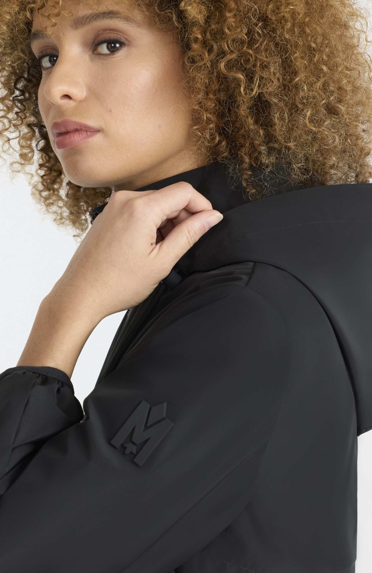 Light Military Ladies Hooded Rainwear Jacket