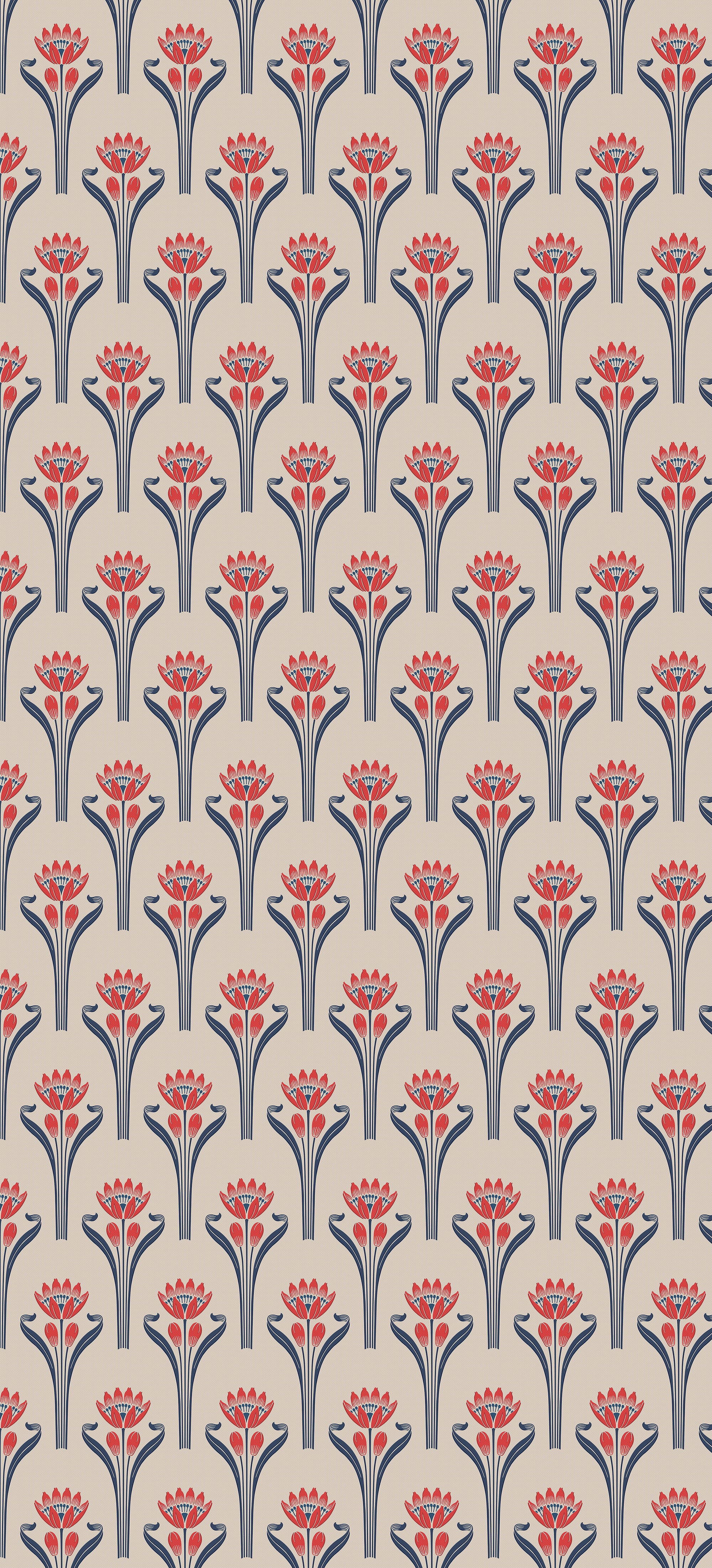 Rouleau Tulipes - Blanc & Rouge