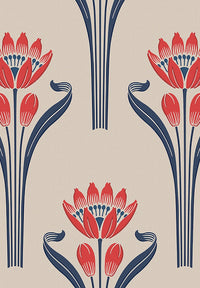 Rouleau Tulipes - Blanc & Rouge