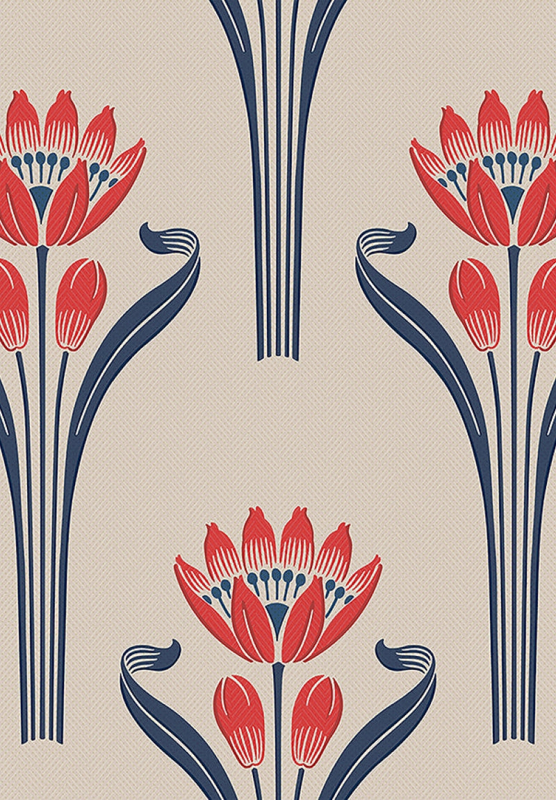 Rouleau Tulipes - Blanc & Rouge