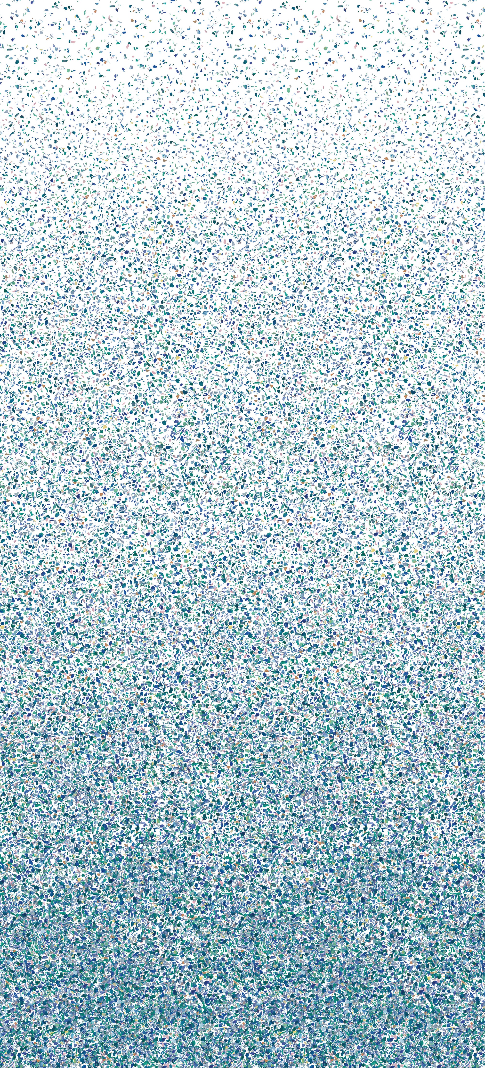 Lot de 2 panneaux Terrazzo dégradé - Bleu