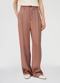 MAUVE HERITAGE PANTS IN SILK