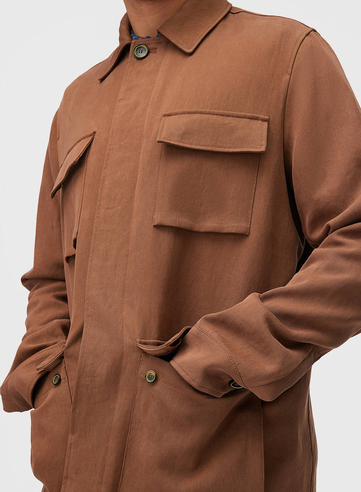 CLAY SAHARIENNE WITH FOUR POCKETS AND EMBROIDERY (NR)