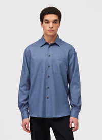 DARK NAVY SHIRT WITH PATCH POCKET