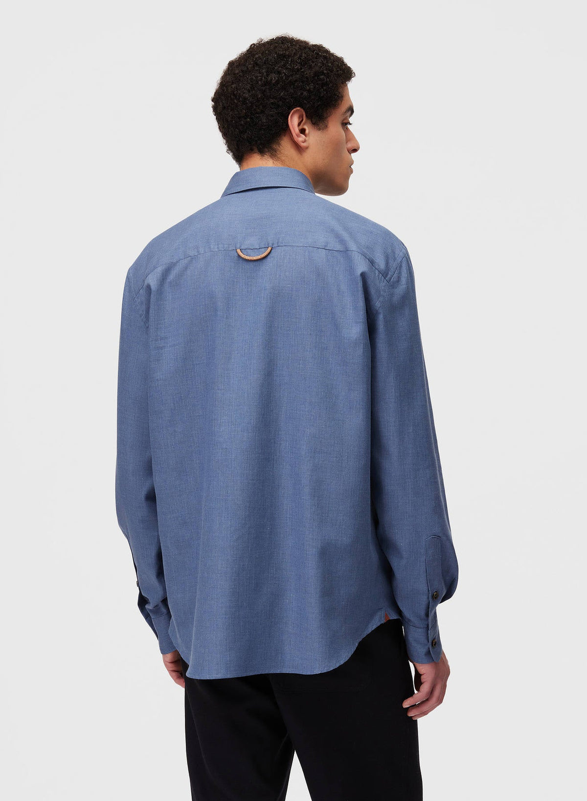 DARK NAVY SHIRT WITH PATCH POCKET