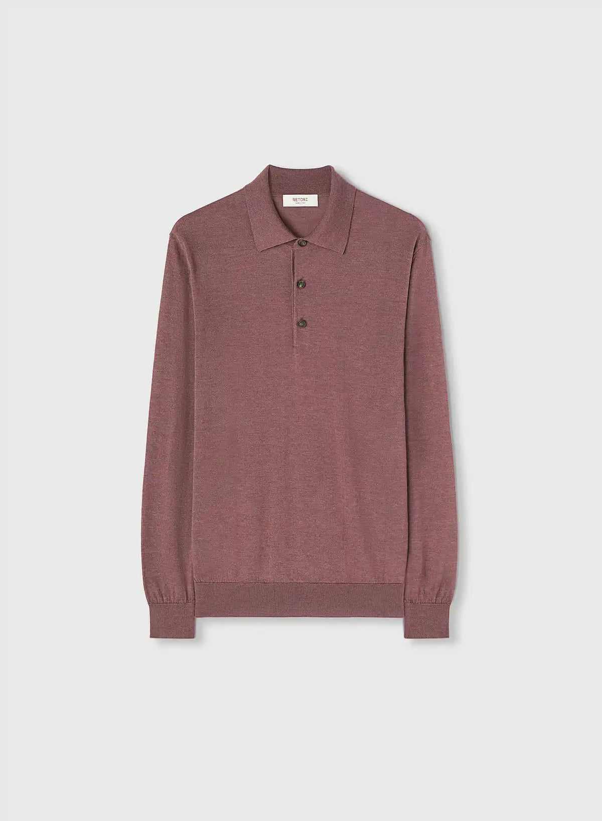 ROSE SIDE ARGYLE DETAIL LONG SLEEVE POLO
