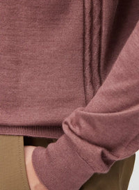 ROSE SIDE ARGYLE DETAIL LONG SLEEVE POLO