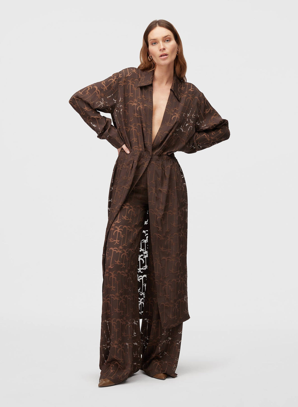 CHOCOLATE DEVOR? PALMS MOTIF DRESS (NR)
